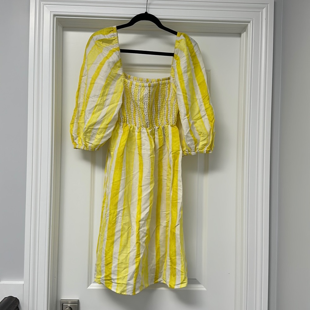 New with Tags, Yellow Striped Dress